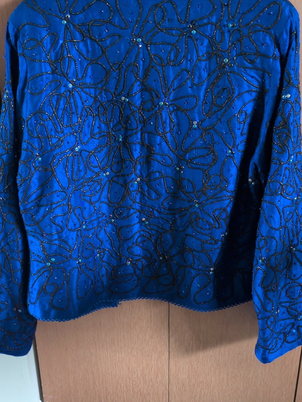 Anage Embroidered Blue Beaded Jacket